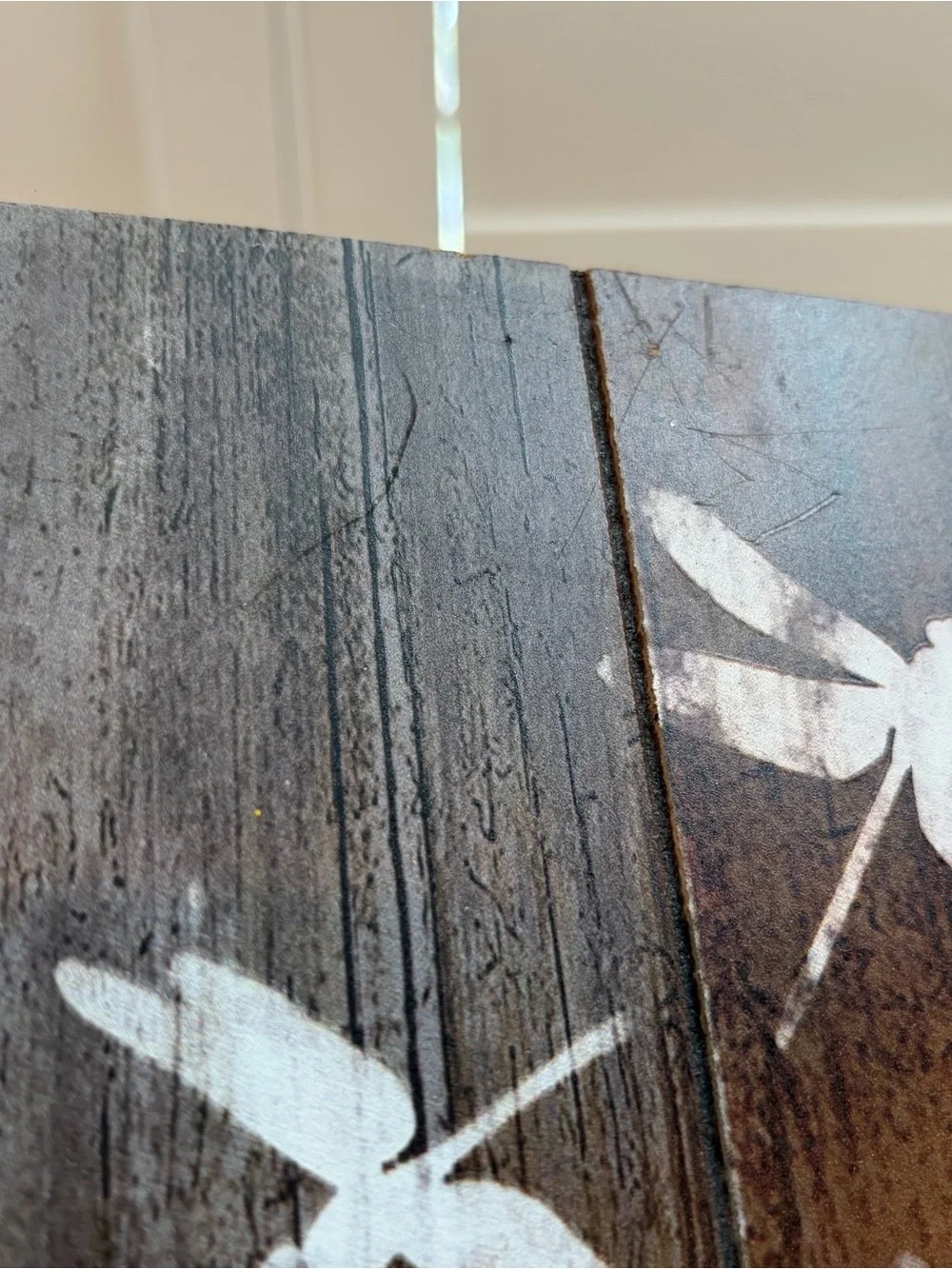 GANZ Brown and White Dragonfly Inspirational Wooden Wall Plaque